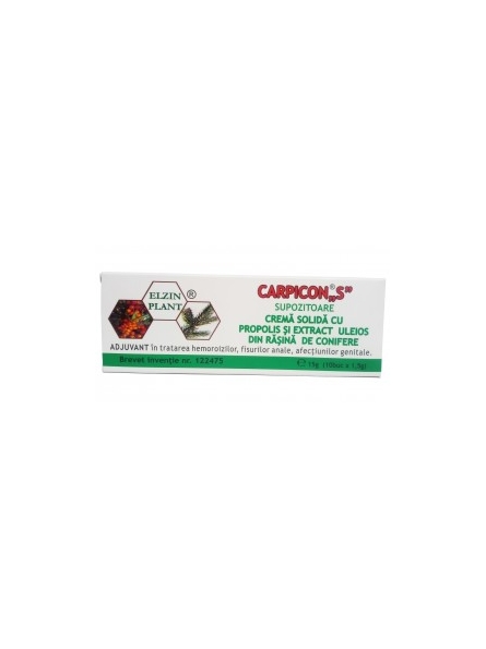 Carpicon S Supozitoare cu propolis 1,5g 10 blistere Elzin Plant