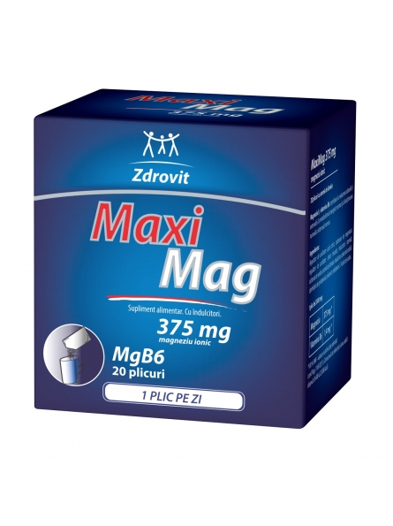 MaxiMag 375mg 20 plicuri Zdrovit