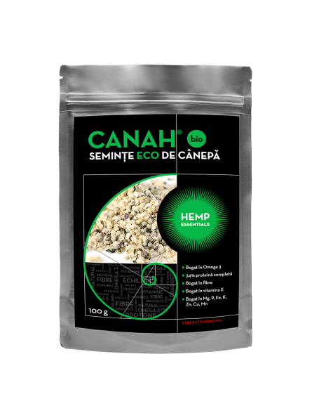 Seminte decorticate de canepa eco 100g Canah