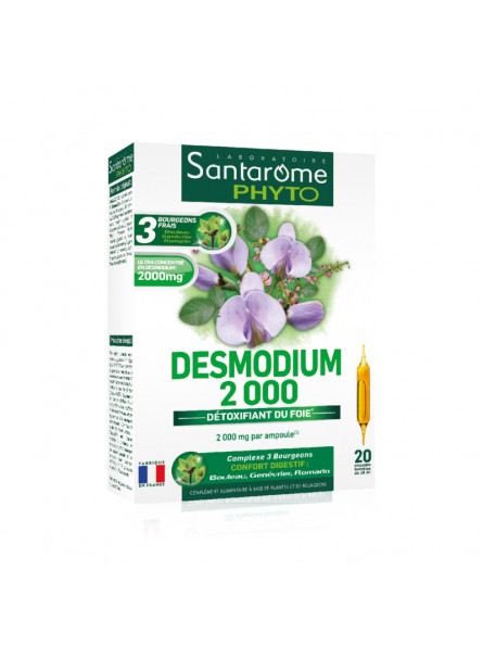 Desmodium 2000 detoxifiant ficat 20 fiole Santarome