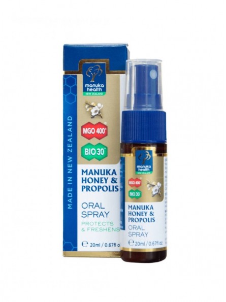 Spray oral cu miere de Manuka MGO 400+ si propolis 20ml Manuka Health