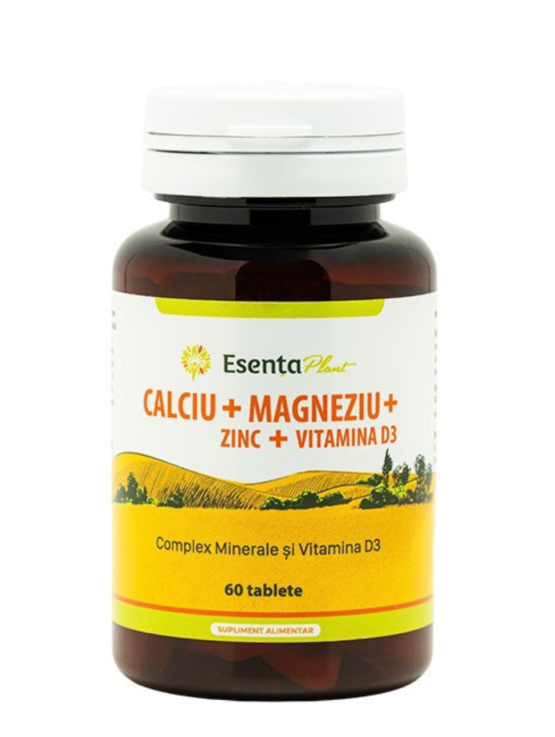 Calciu Magneziu Zinc D3 60 tablete Esenta Plant