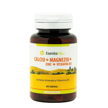 Calciu Magneziu Zinc D3 60 tablete Esenta Plant