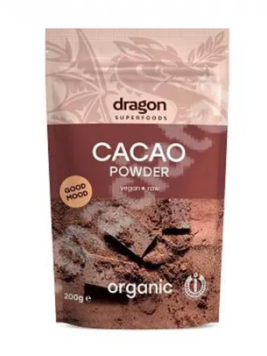 Cacao pudra raw bio 200g Dragon Superfoods