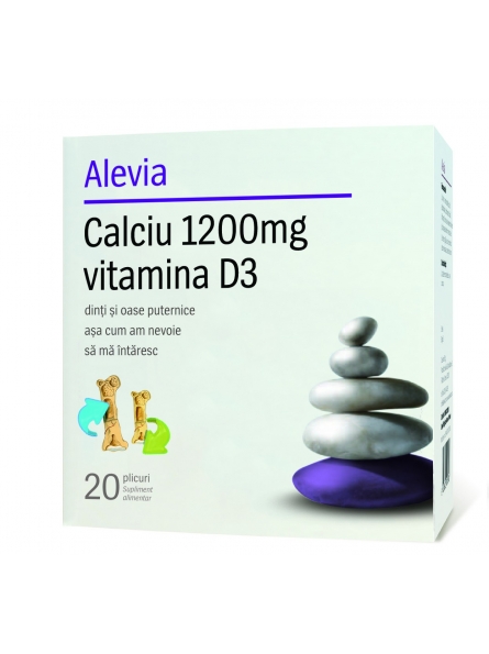 Calciu 1200mg Vitamina D3 1 plic Alevia